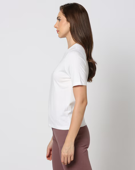 Women Regular Fit Crew-Neck TShirt