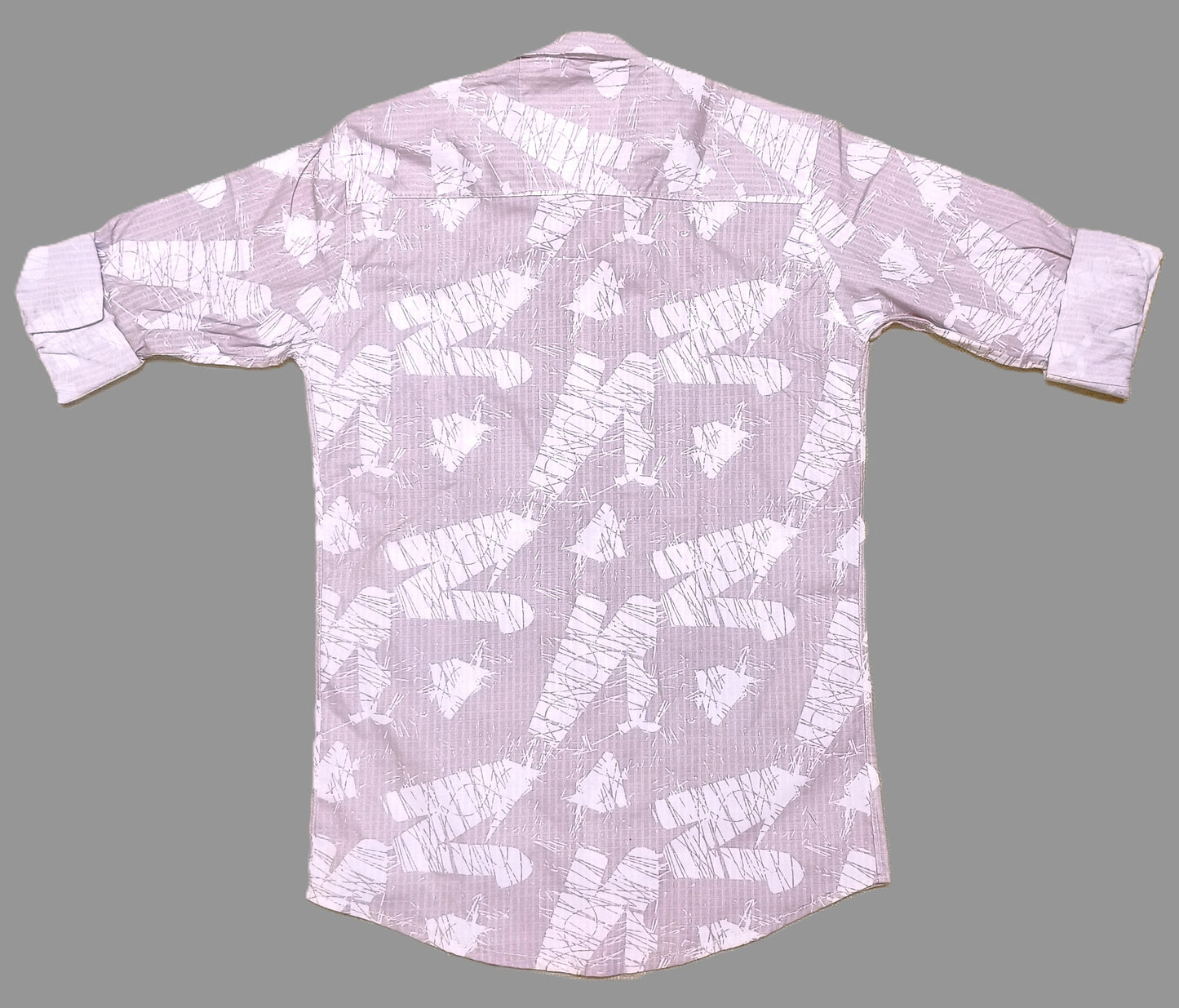 Men's Pink Abstract Printed Cotton Shirt – Casual Long Sleeve