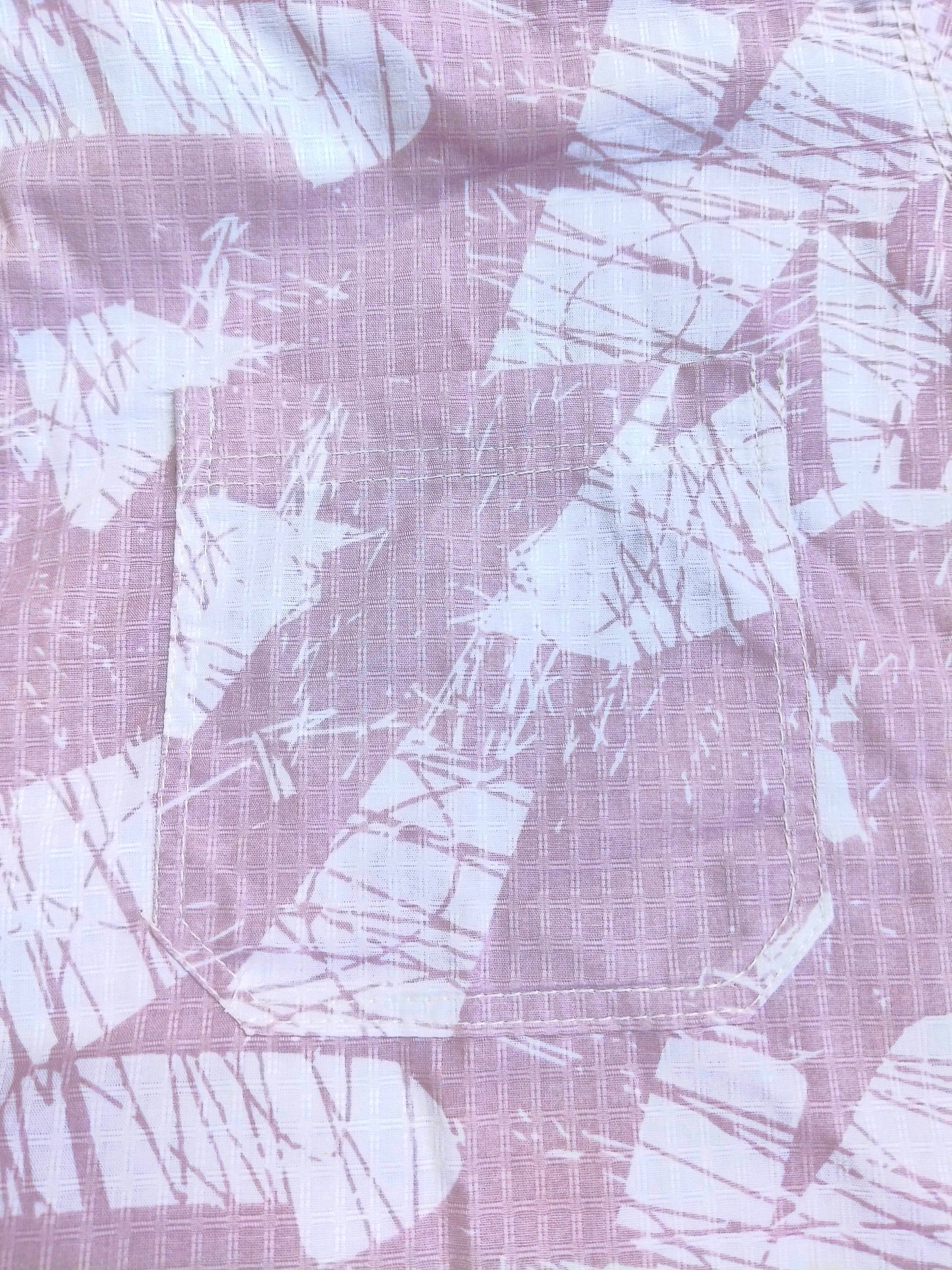 Men's Pink Abstract Printed Cotton Shirt – Casual Long Sleeve