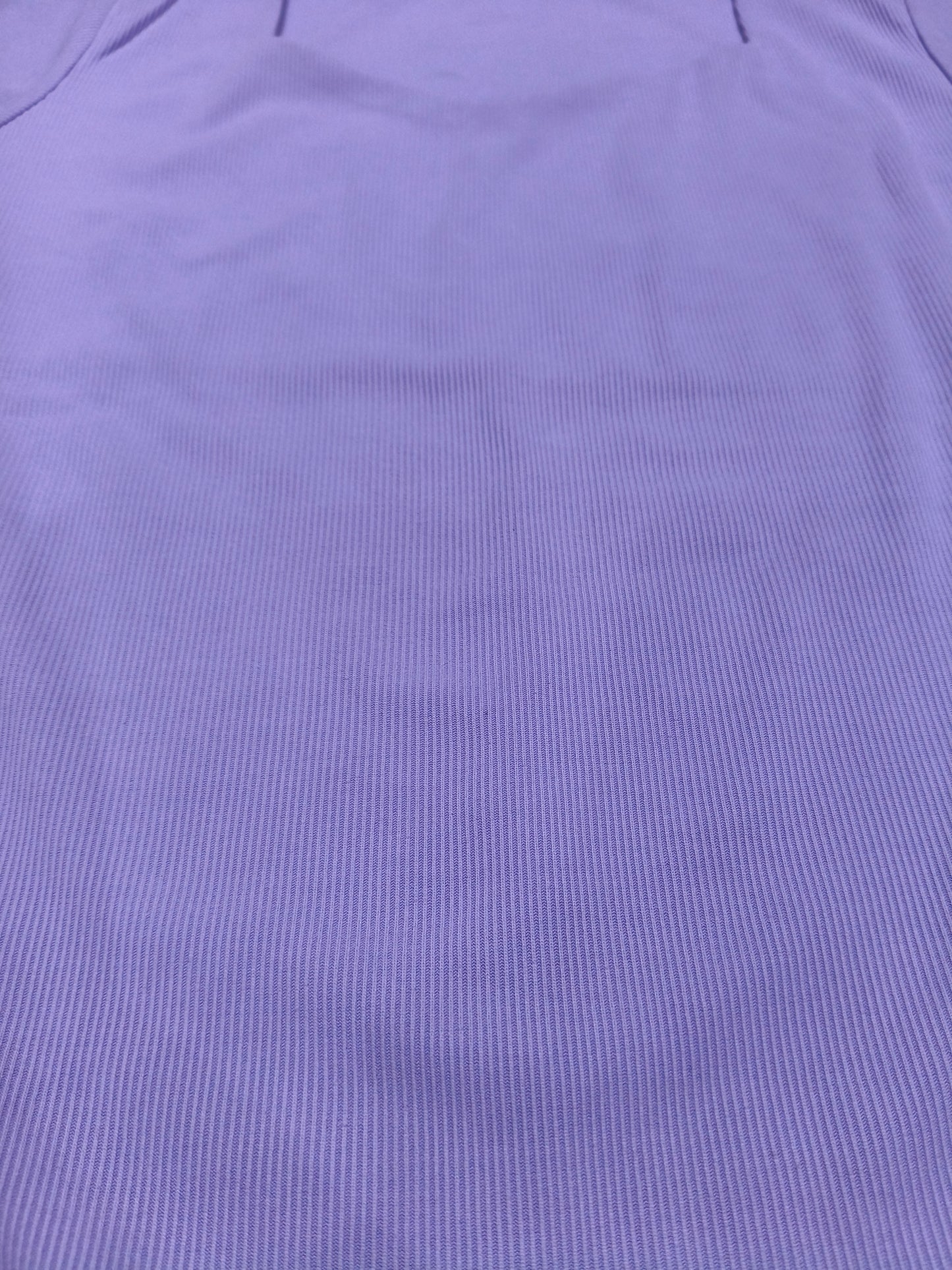 Lilac Ribbed Knit Top with Asymmetric Neck for Women’s – Soft Stretch Fitted Casual Wear