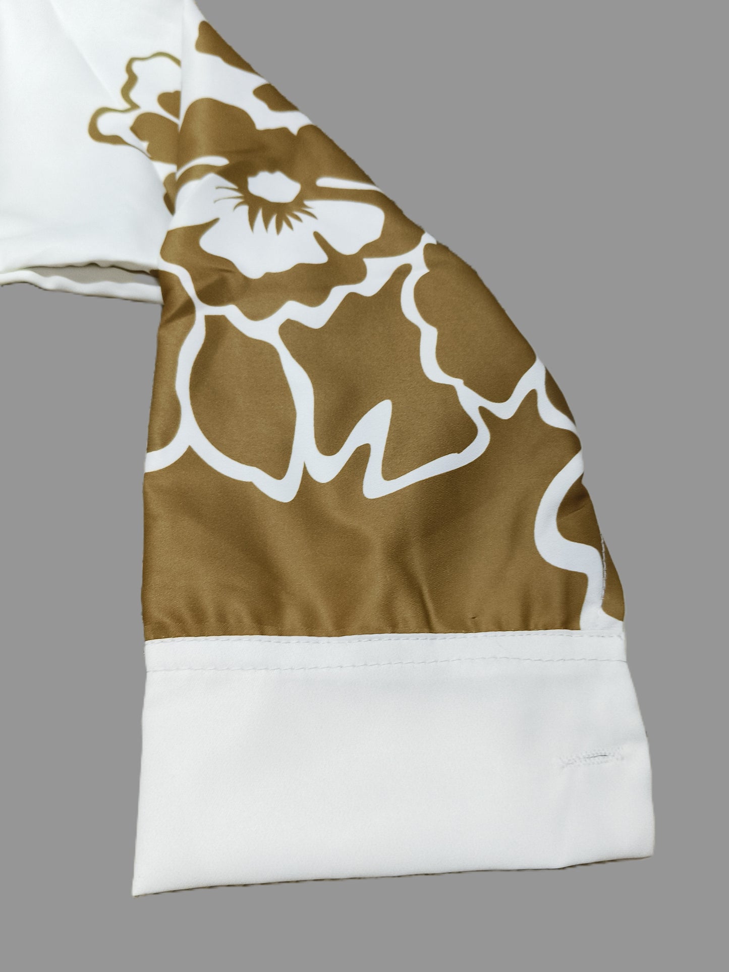 Olive Floral Printed Short Shirt for Women's – Casual Button-Down with Full Sleeves