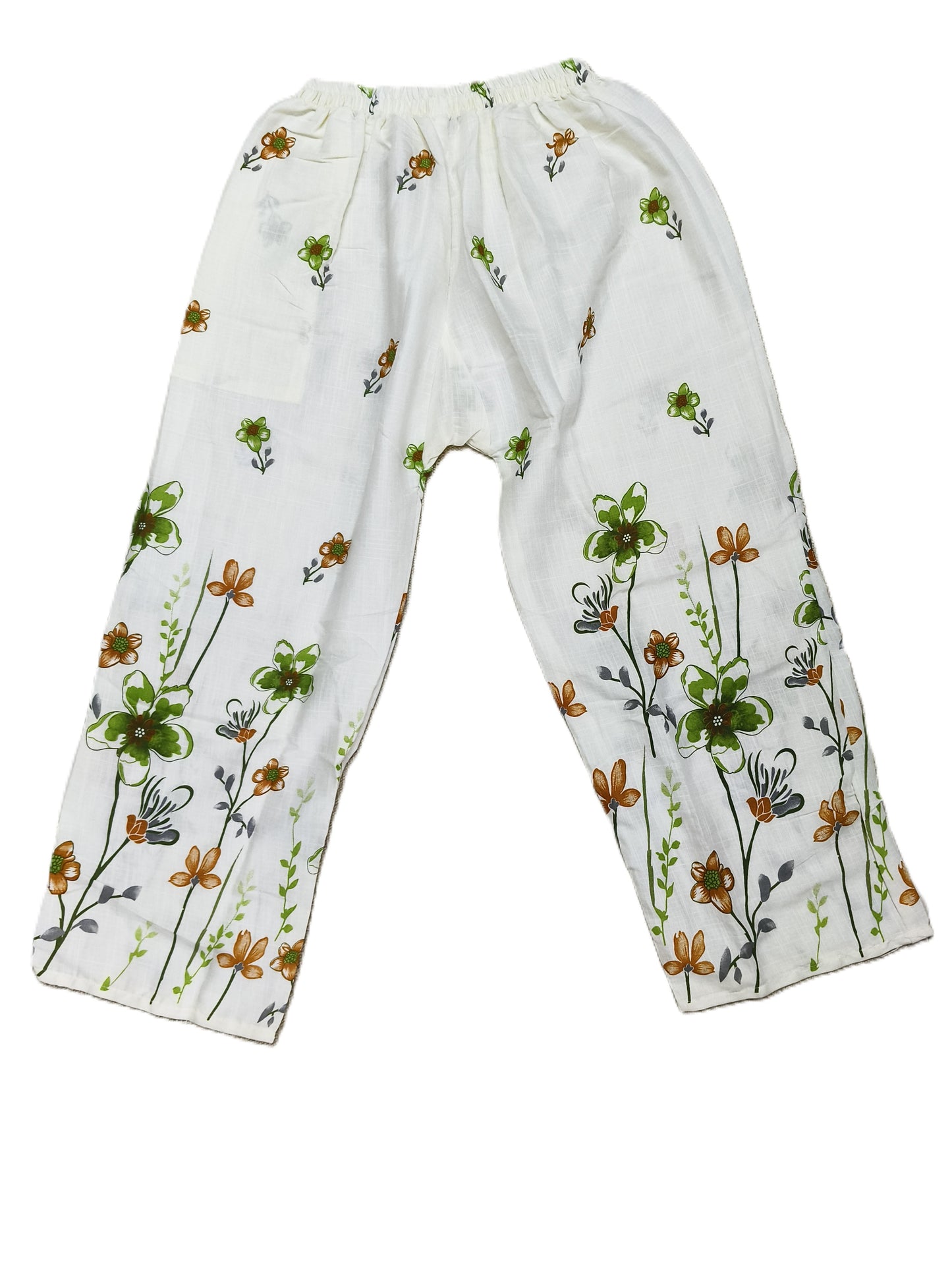 White Floral Printed Cotton Co-ord Set for Women | Casual Loungewear Set
