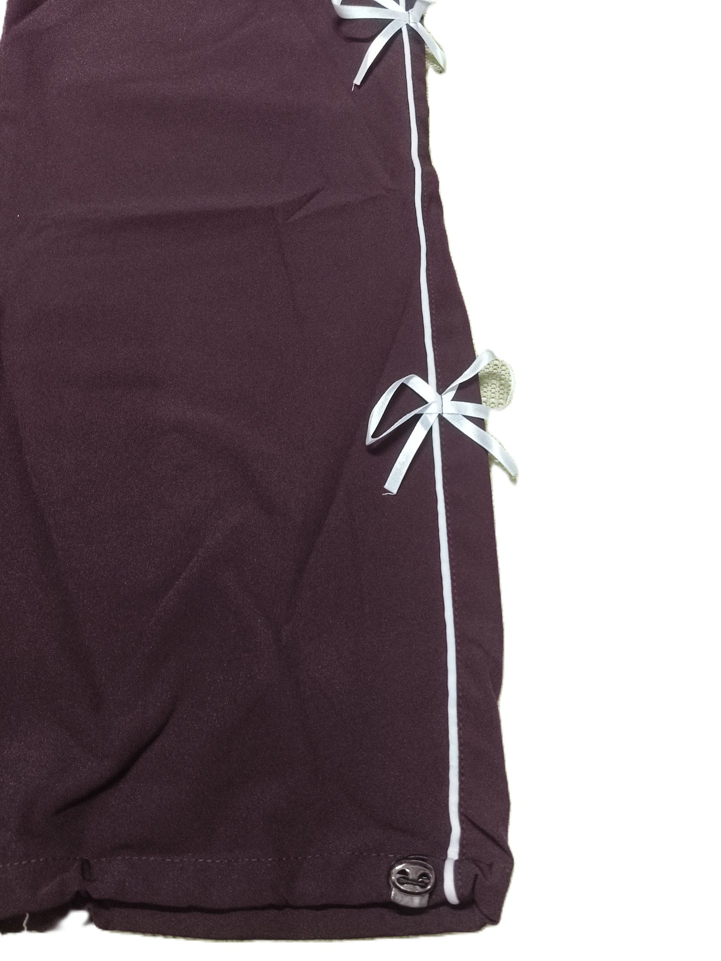 Stylish Purple Bow String Track Pants – Relaxed Fit | Streetwear Casual for Women’s