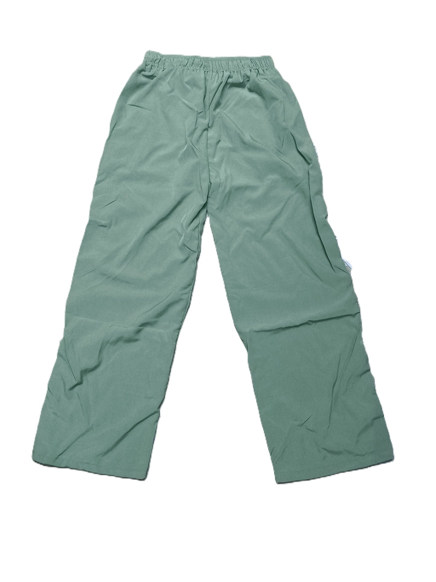 Stylish Light Green Bow String Track Pants – Relaxed Fit | Streetwear Casual for Women's