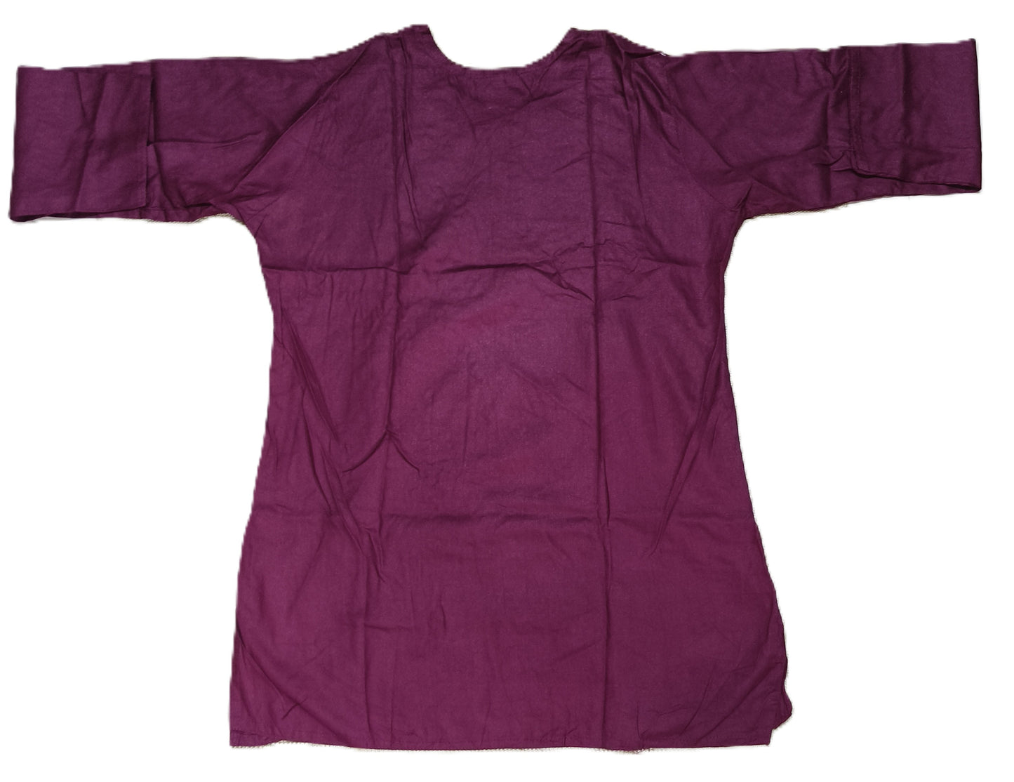 Women's Purple Cotton Embroidered Kurti – Elegant Ethnic Tunic for Casual & Festive Wear