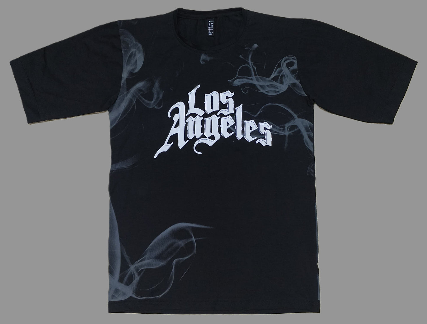 Black Oversized Graphic T-Shirt with Smoke Print – Men's Urban Streetwear