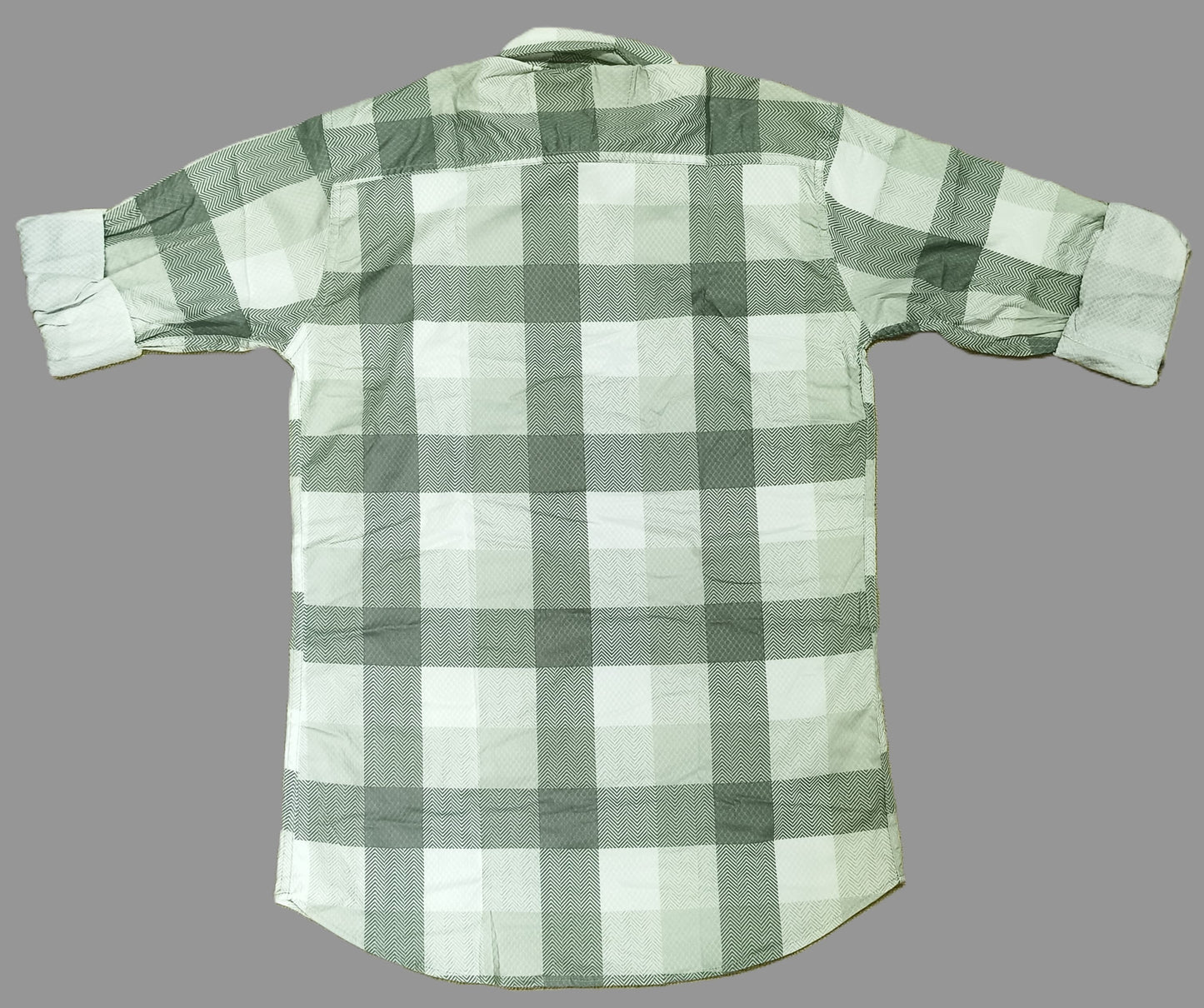 Men's Green Checkered Slim Fit Cotton Shirt – Full Sleeve Casual Wear
