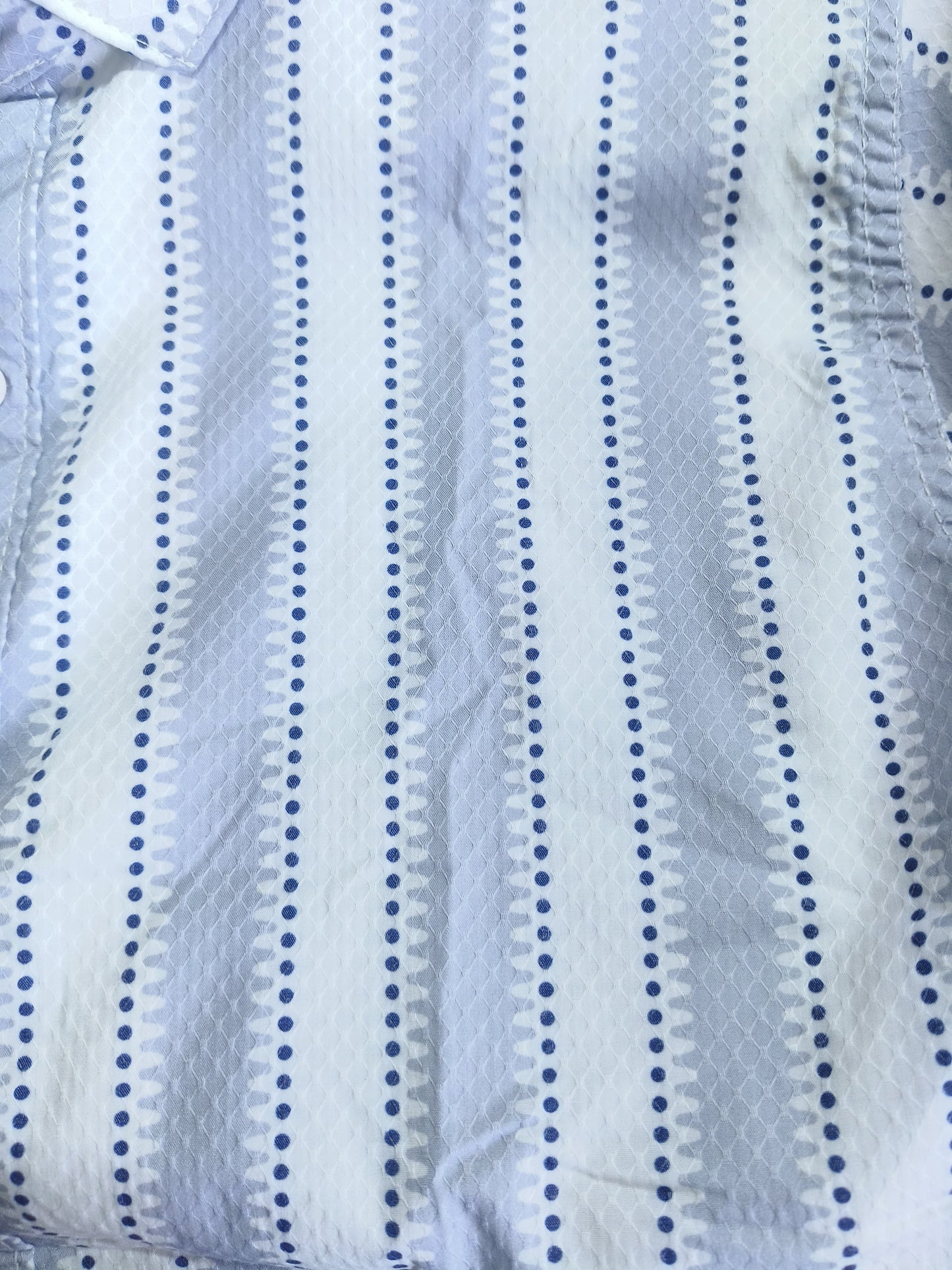Men’s Light Blue & White Vertical Striped Casual Shirt – Pure Cotton Paper Shirt