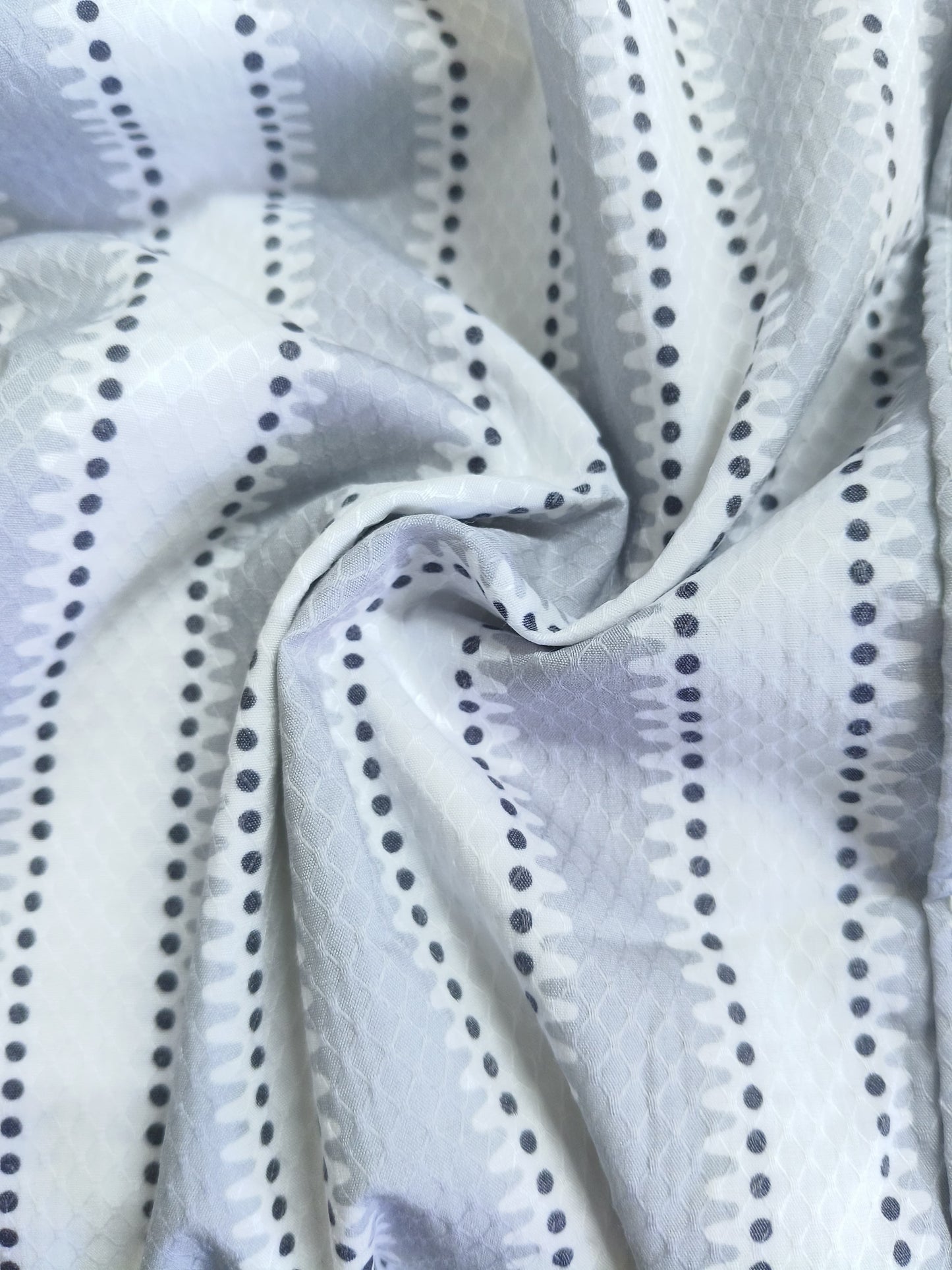 Premium White & Grey Vertical Stripe Men's Cotton Paper Shirt – Regular Fit