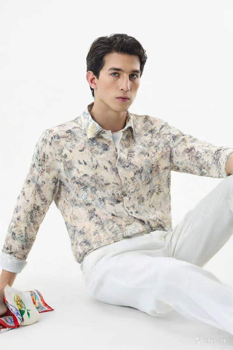 Men’s Floral Printed Casual Shirt – Full Sleeve | Stylish Summer Shirt