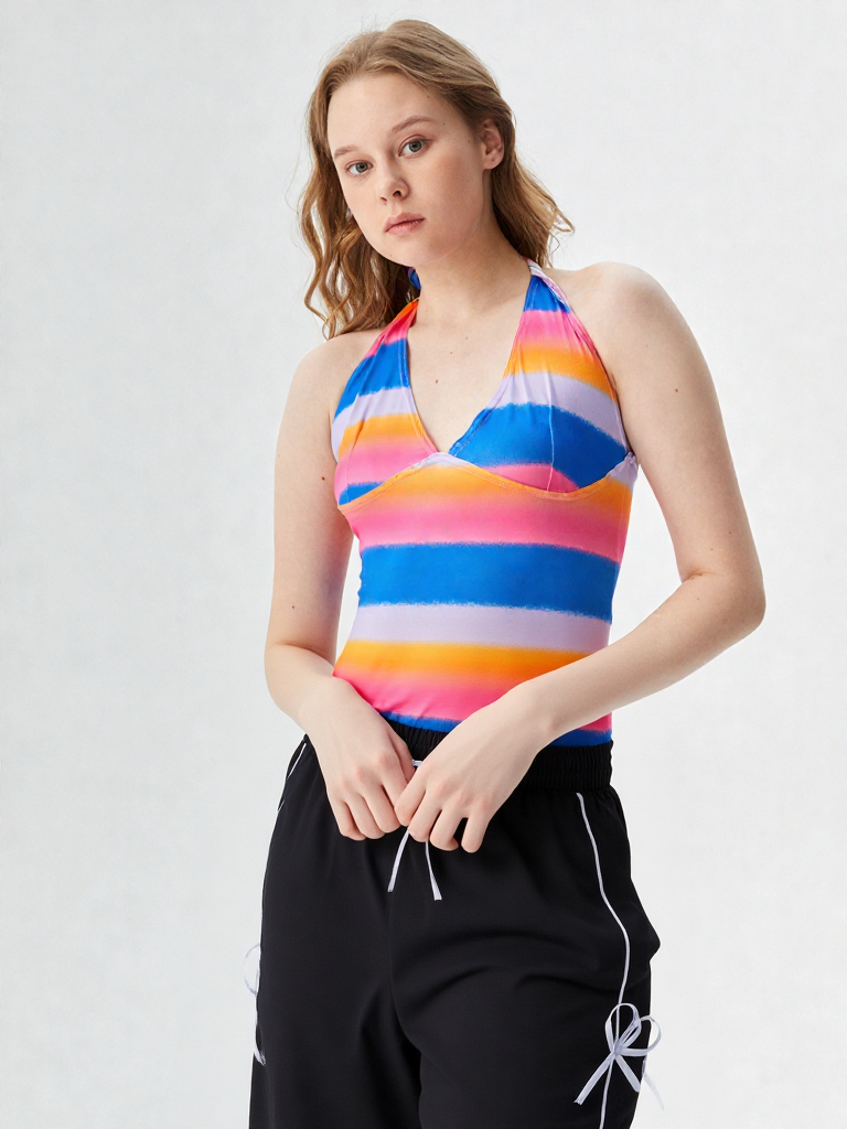 Stylish Black Bow String Track Pants – Relaxed Fit | Streetwear Casual for Women's