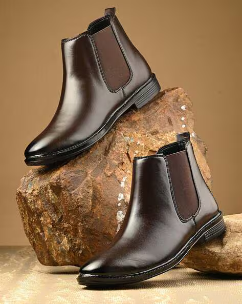 Men Chelsea Boots with Slip-On Styling