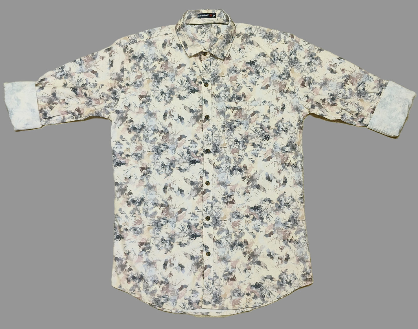 Men’s Floral Printed Casual Shirt – Full Sleeve | Stylish Summer Shirt