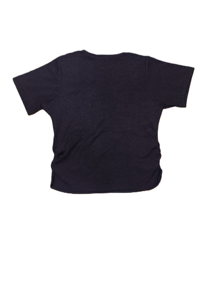 Black Sweetheart Neck Ribbed Knit Top for Women's