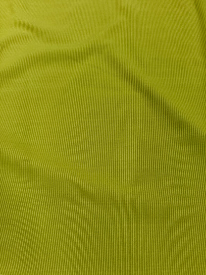 Green Sweetheart Neck Ruched Ribbed Knit Top for Women