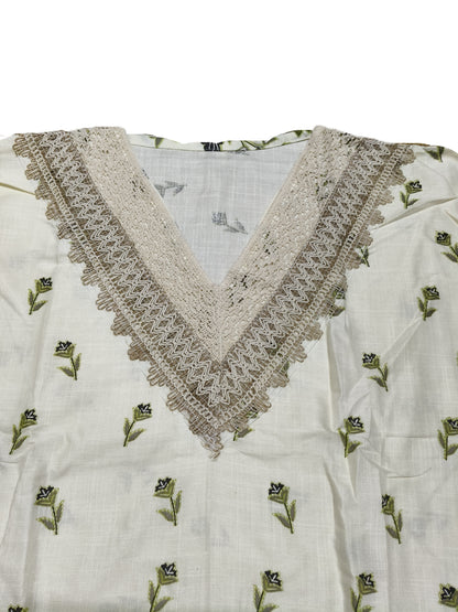 Elegant Green Floral Printed Cotton Co-ord Set for Women – Stylish Ethnic Wear for Summer