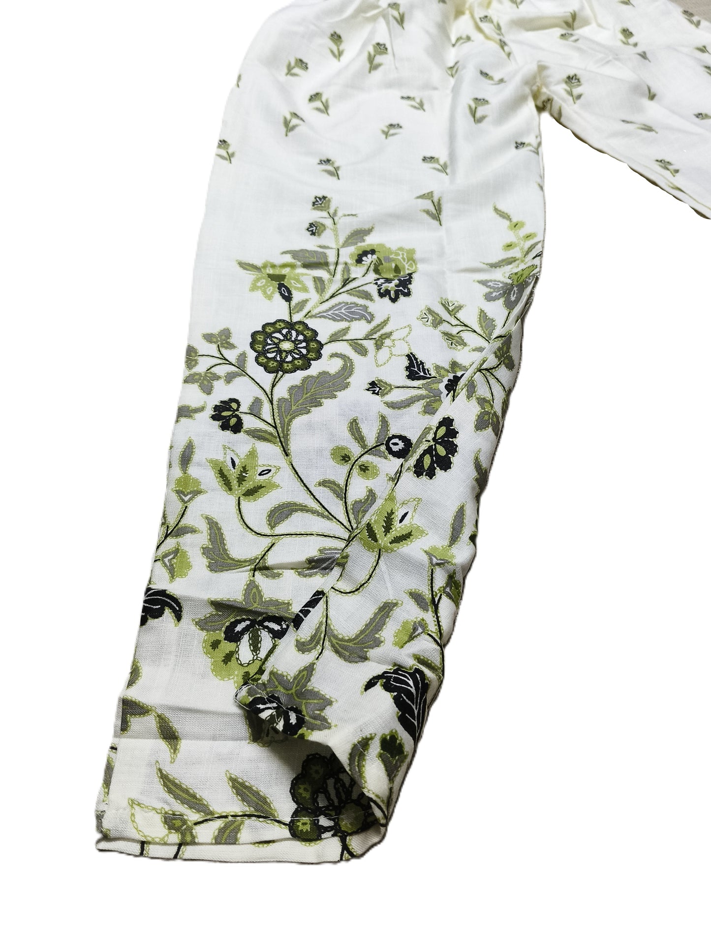 Elegant Green Floral Printed Cotton Co-ord Set for Women – Stylish Ethnic Wear for Summer