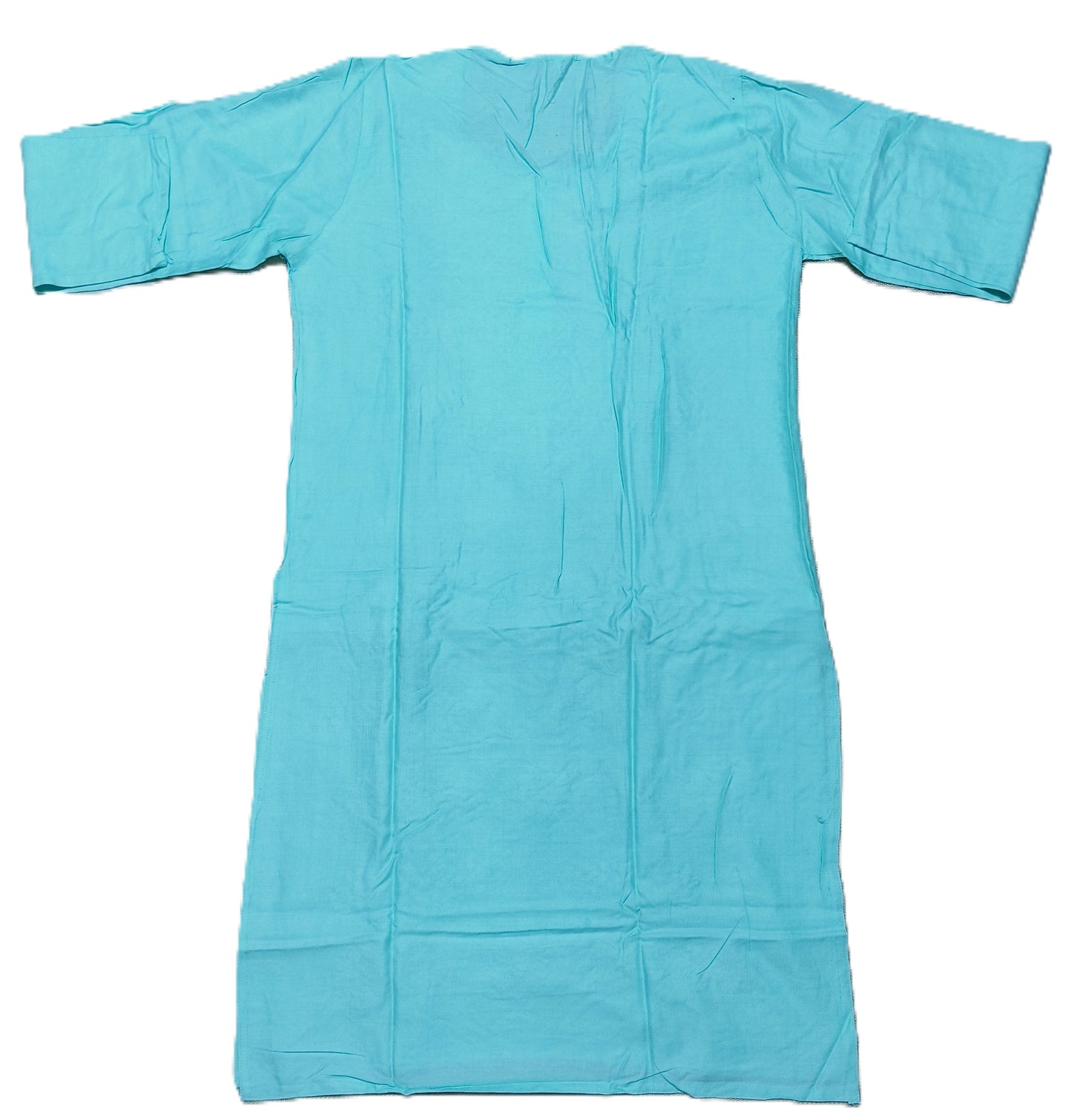 Elegant Sky Blue Cotton Embroidered Kurta for Women – Festive & Ethnic Wear