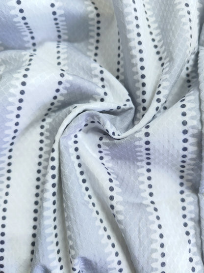 Premium White & Grey Vertical Stripe Men's Cotton Paper Shirt – Regular Fit