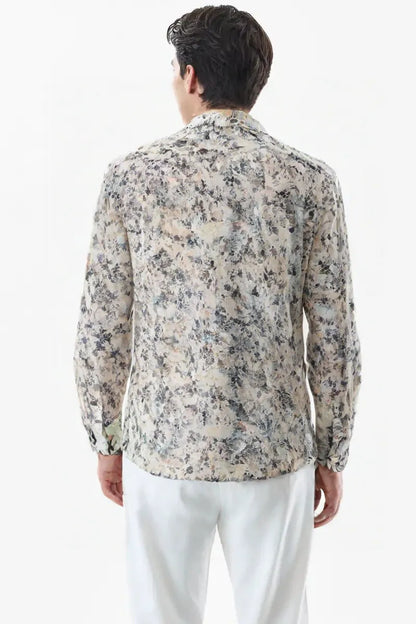 Men’s Floral Printed Casual Shirt – Full Sleeve | Stylish Summer Shirt